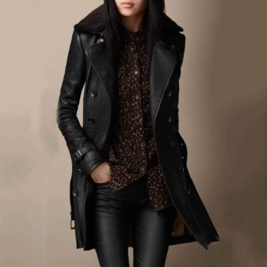 ELIZA | MANTEAU LONG EN CUIR — LE LOOK QUI DÉFINIT LE STYLE