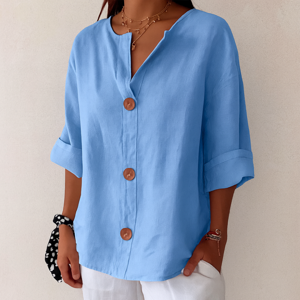 Casual linen blouse for timeless elegance