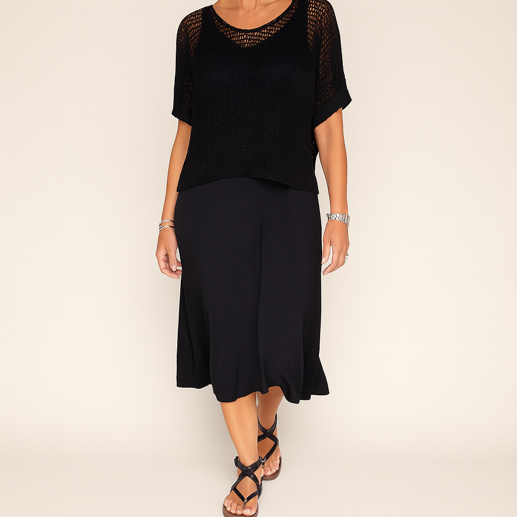 Laurie™ | Midi dress and mesh top set